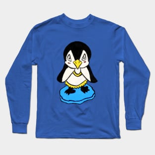 Little baby penguin sketch colour Long Sleeve T-Shirt